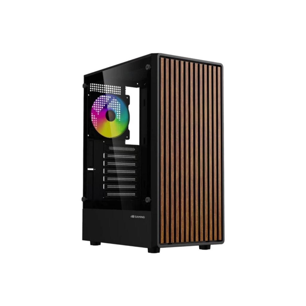 Jual CASING GAMING DIGITAL ALLIANCE OASIS TG WOOD ATX HITAM FREE 4 FAN ...