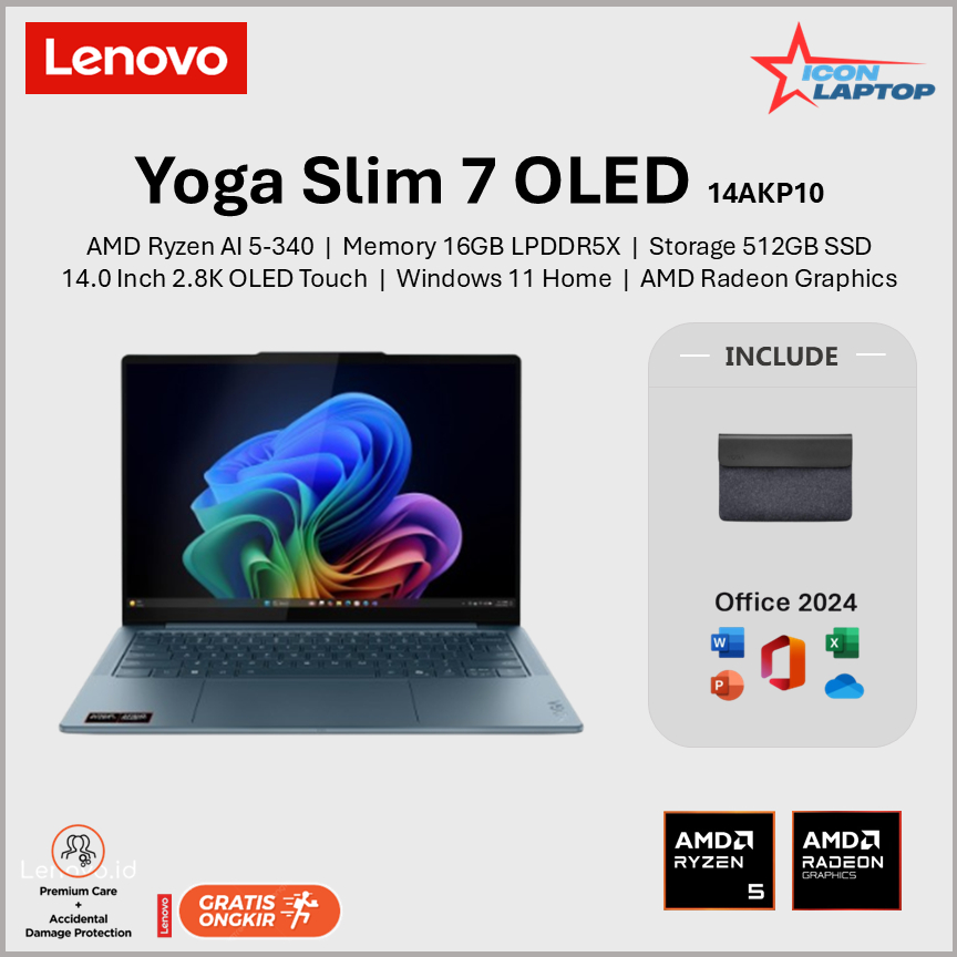 jual-lenovo-yoga-slim-7-14akp10-oled-touch-ryzen-ai-5-340-ram-16gb