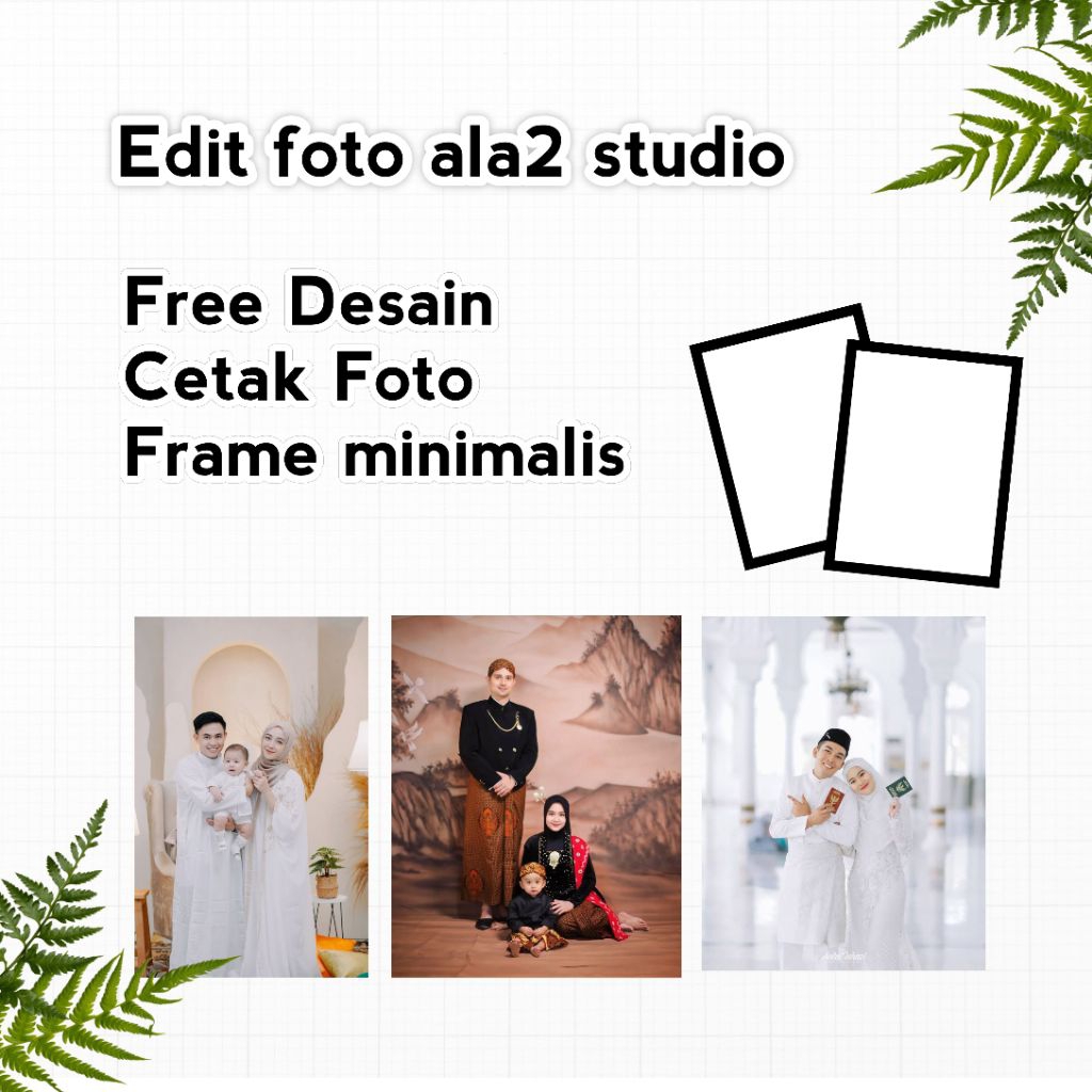 Jual edit foto ala studio free cetak + frame minimalis | Shopee Indonesia