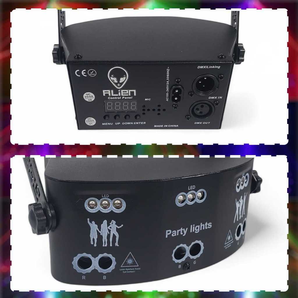 Jual MALL Alien Lampu Disco laser sensor suara musik sorot panggung ...