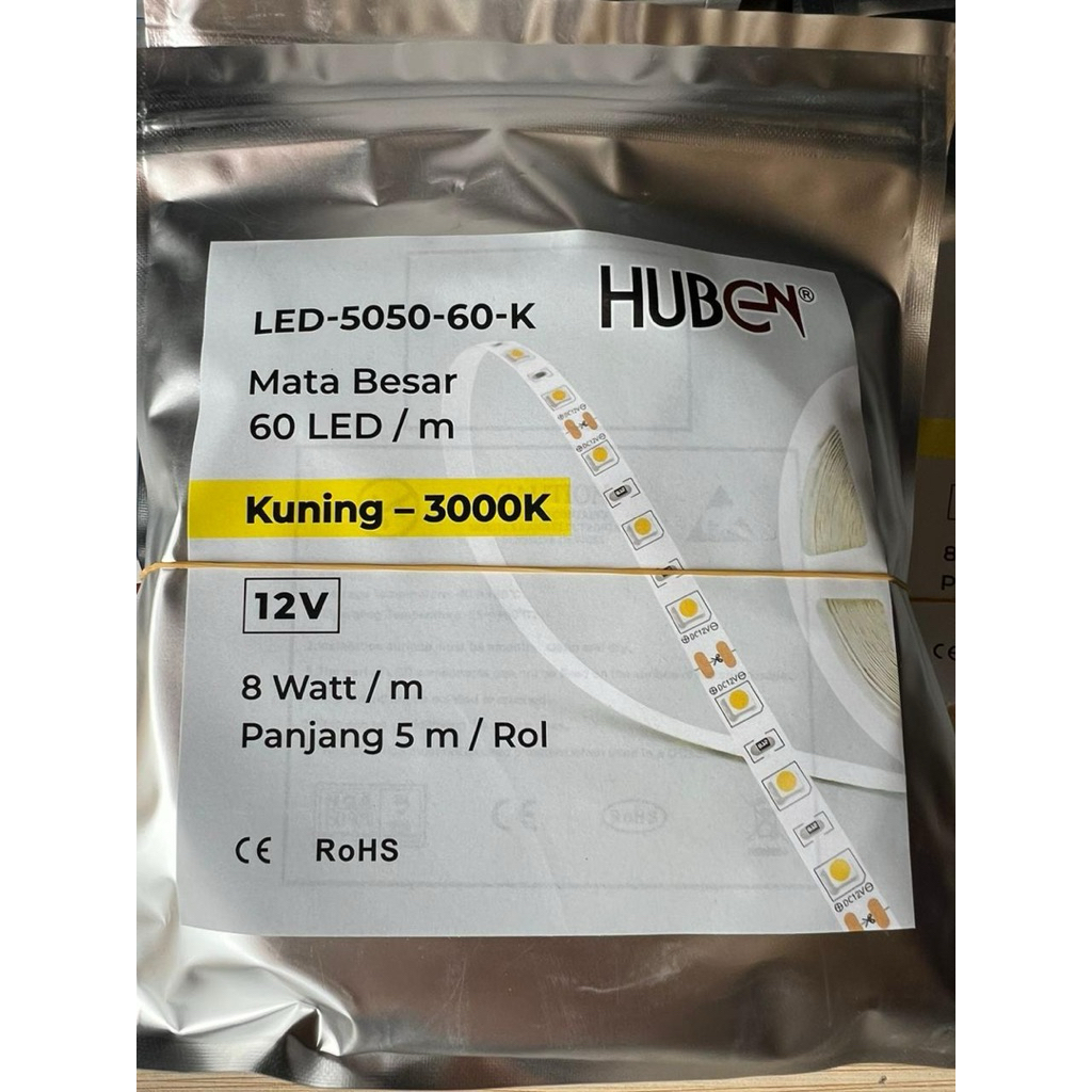 Jual Lampu LED STRIP mata besar HUBEN LED-5050-60/LED STRIP MATA BESAR ...