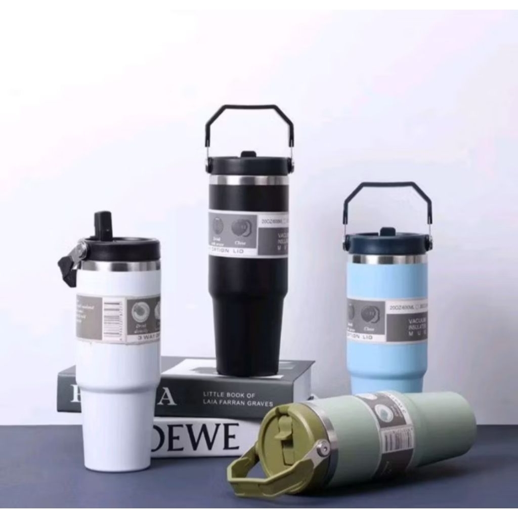 Tumbler Handle 1 Coffee Cup Termos Insulated Stainless Steel 900ml - foto 4