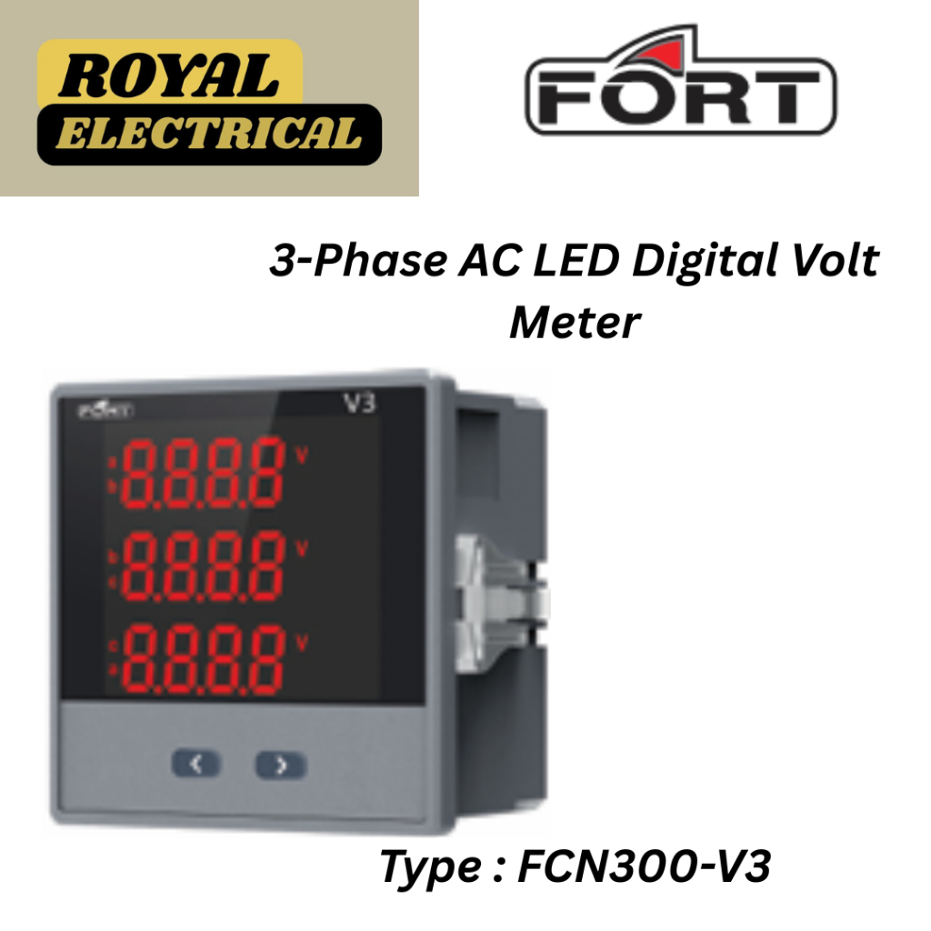 Jual FORT - 3 PHASE AC LED DIGITAL VOLT METER - TYPE FCN300-V3 | Shopee ...