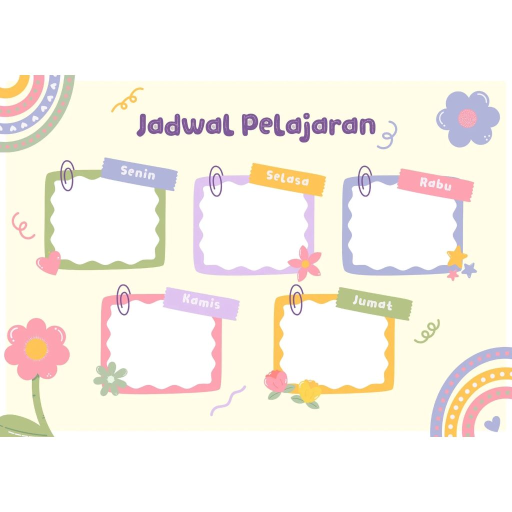 Jual JADWAL MATA PELAJARAN/ ROSTER/ PELAJARAN | Shopee Indonesia