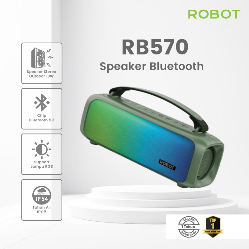 Jual Robot Speaker RB570 Bass Boost RGB Lights IPX5 Bluetooth 5.3 ...