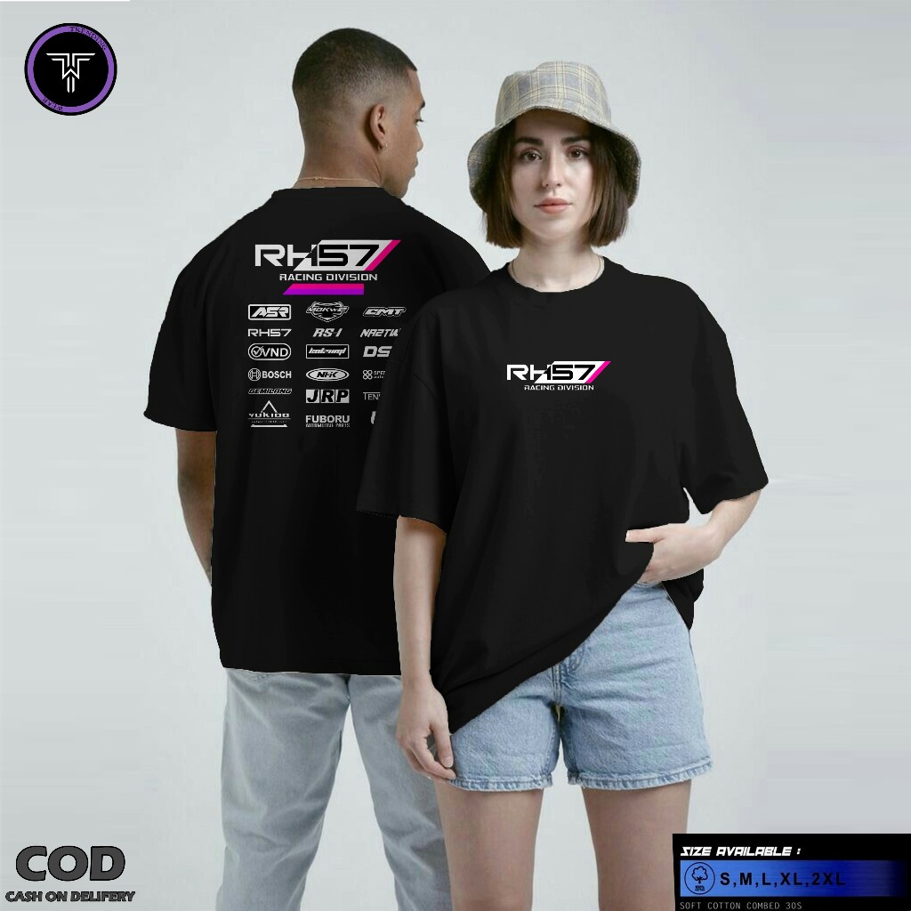Jual Kaos Racing Hell RH57 Kaos Racing Atasan Pria Wanita Unisex Pendek ...