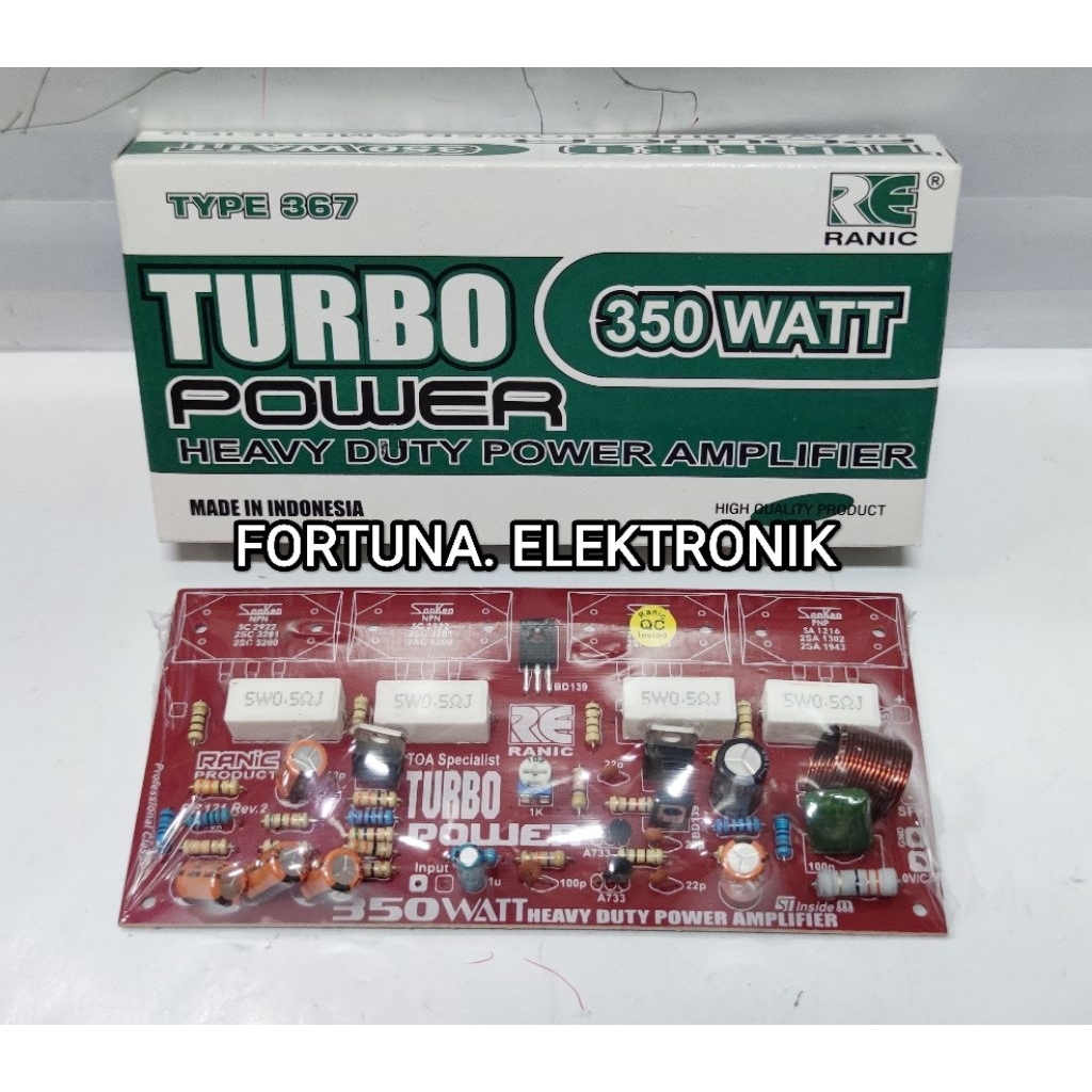 Jual RANIC KIT DRIVER POWER AMPLIFIER MONO 350WATT TURBO TYPE (367 ...