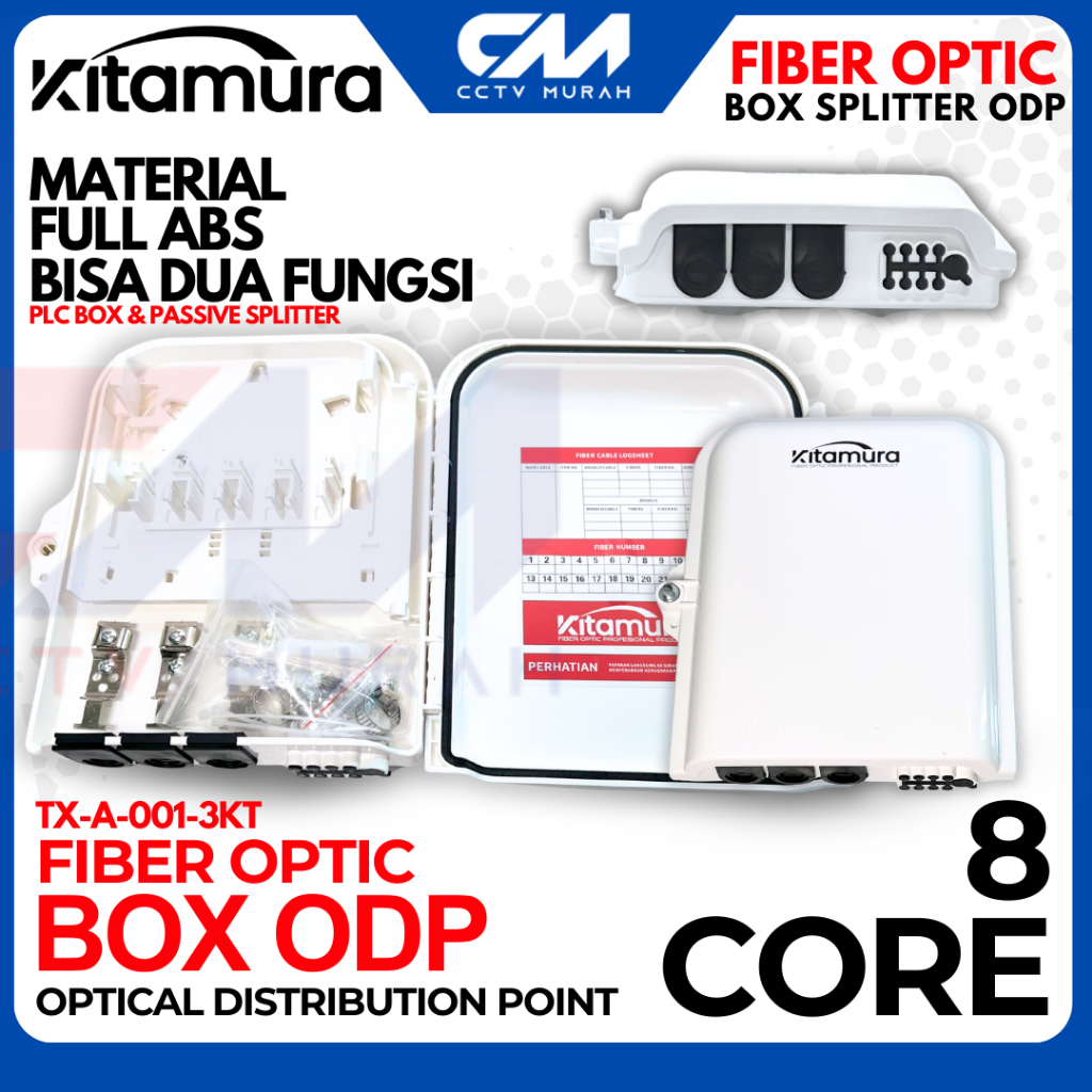 Jual ODP MINI SPLITTER BOX 8 CORE Kosongan Cassette KITAMURA ODP Tiang ...