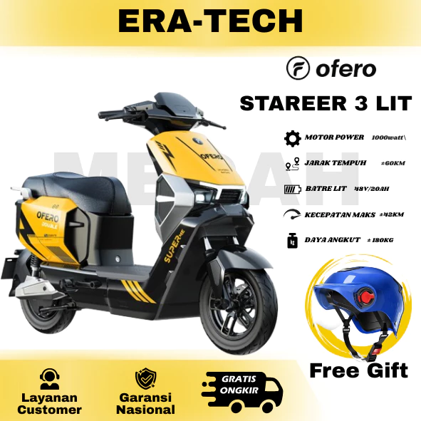 Sepeda Listrik OFERO STAREER 3: Kendaraan Listrik Tangguh, Hemat, dan Nyaman untuk Mobilitas Sehari-Hari