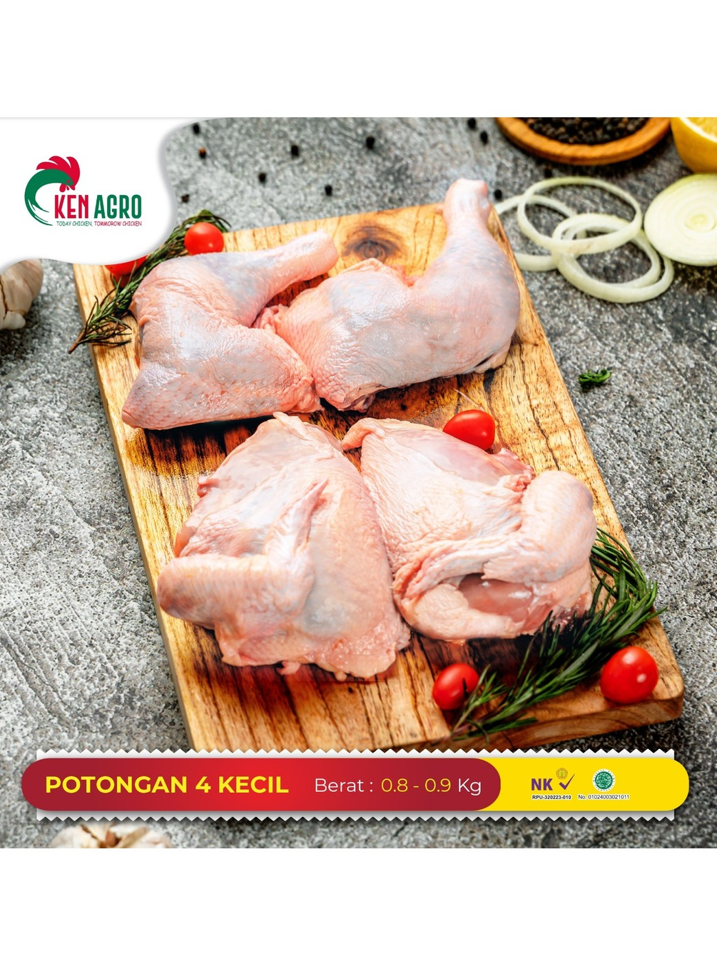 Jual Ayam potong utuh probiotik bersertifikat HALAL potong 4 dan potong ...