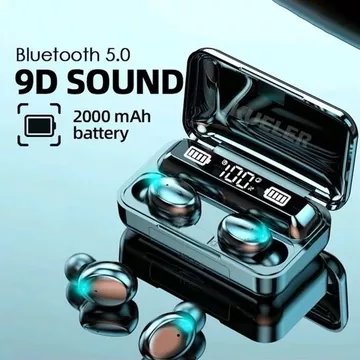 TWS M10 F9 M90 DAN X15 Display Baterai LED 9D HIFI Headphone Wireless Bluetooth Powerbank