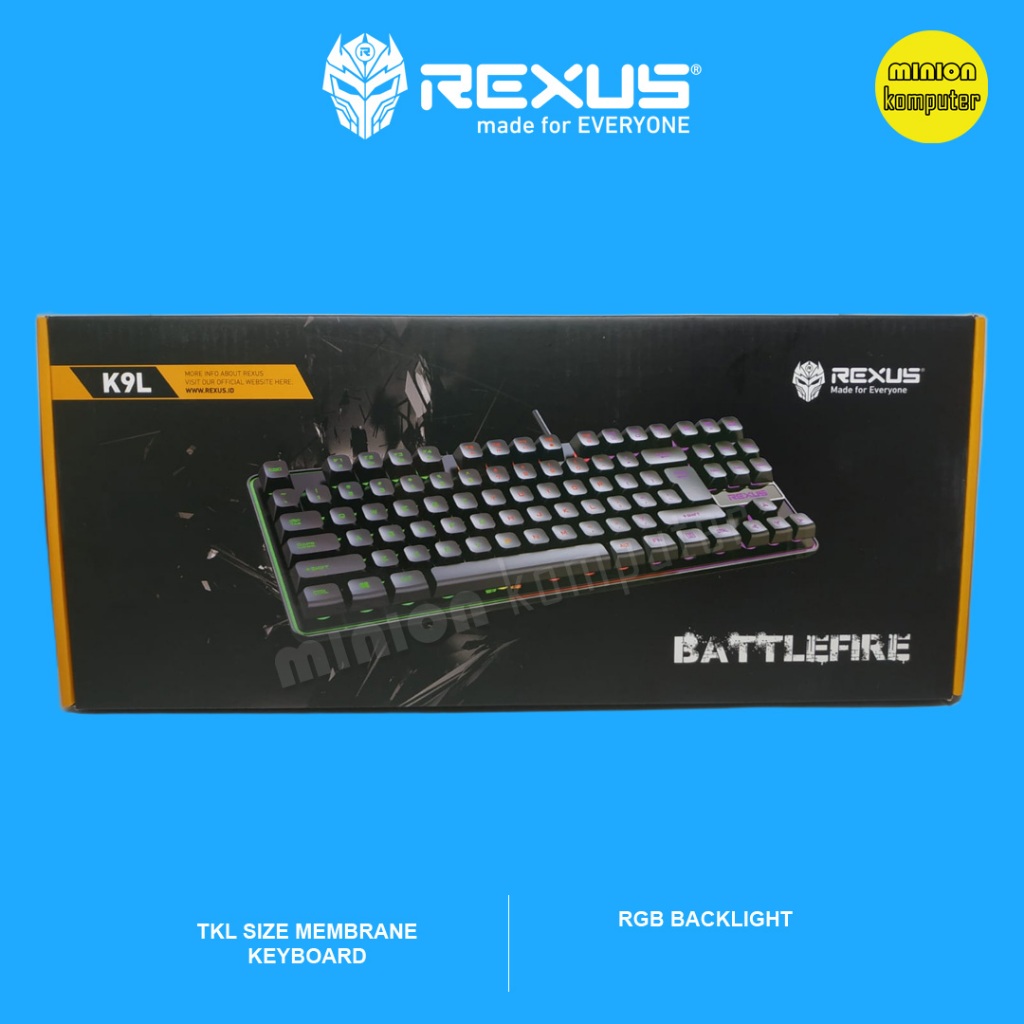 Jual Rexus Battlefire K9L Keyboard Gaming Membrane TKL dengan LED RGB ...