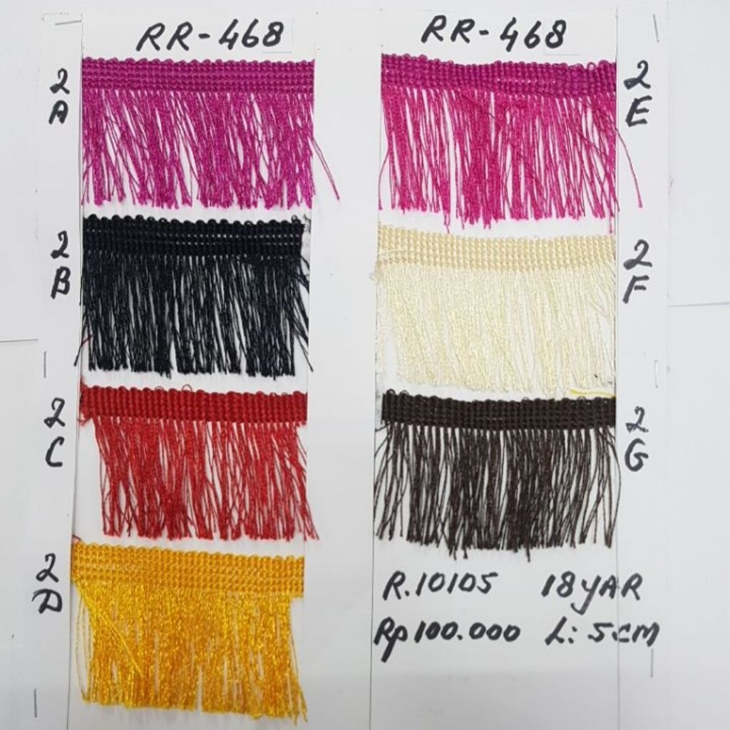 Jual RENDA RUMBAI RUMBAI : (RR-467/468/469/470/471/472) dari India, Ada ...