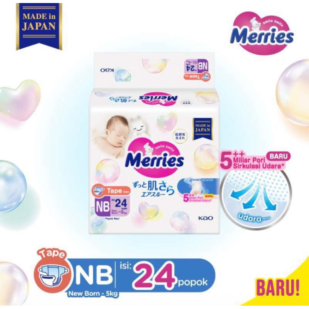 Jual Merries Premium size Nb isi 24pcs (perekat) | Shopee Indonesia