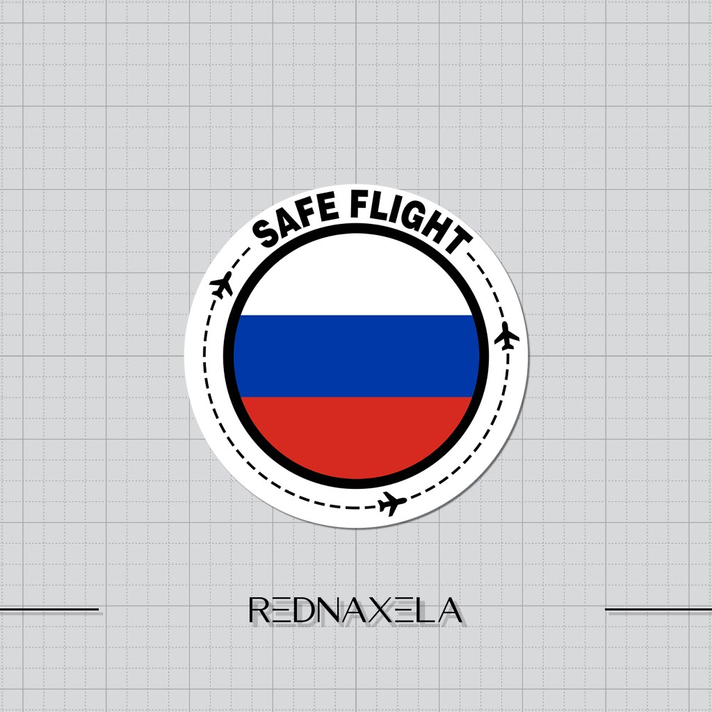Jual Stiker Vinyl Safe Flight Country Russia Stiker Koper Outdoor ...