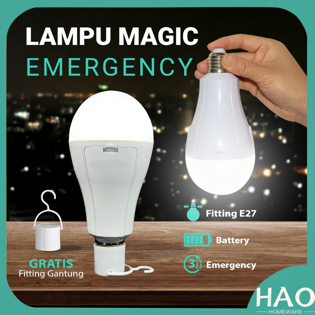 Lampu Emergency Magic Lampu 10/15/20W/Lampu magic abulb/lampu pasar malam
