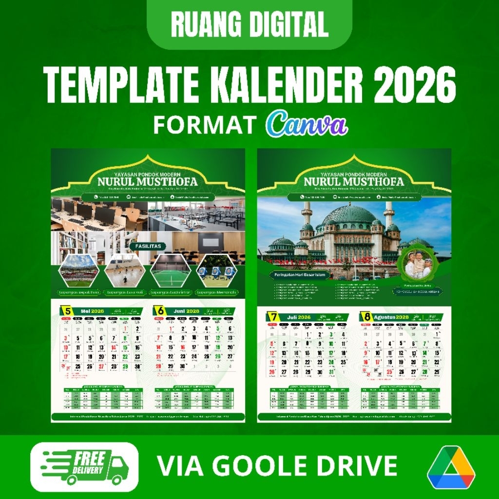 Jual template kalender 2026 format canva shopee indonesia