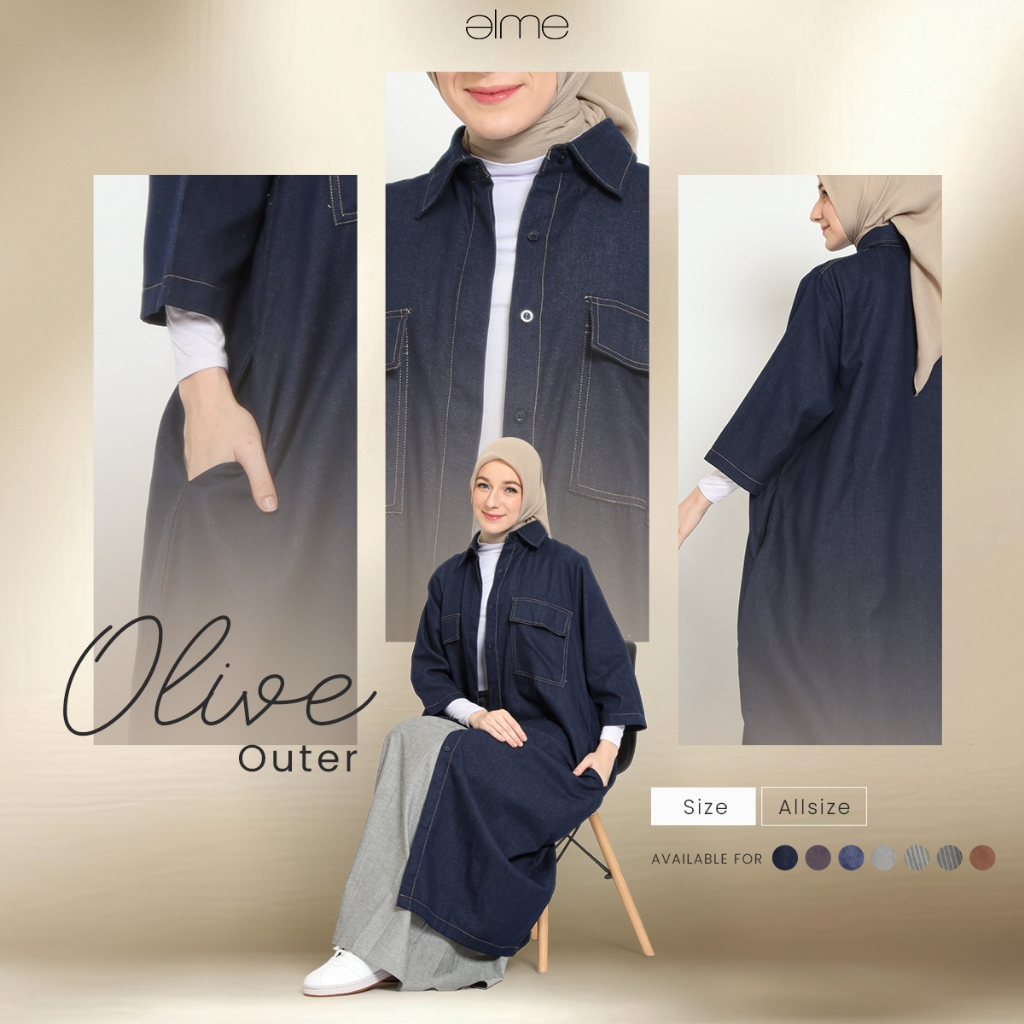 Jual Olive Outer (Long tunic & Outer) | Shopee Indonesia