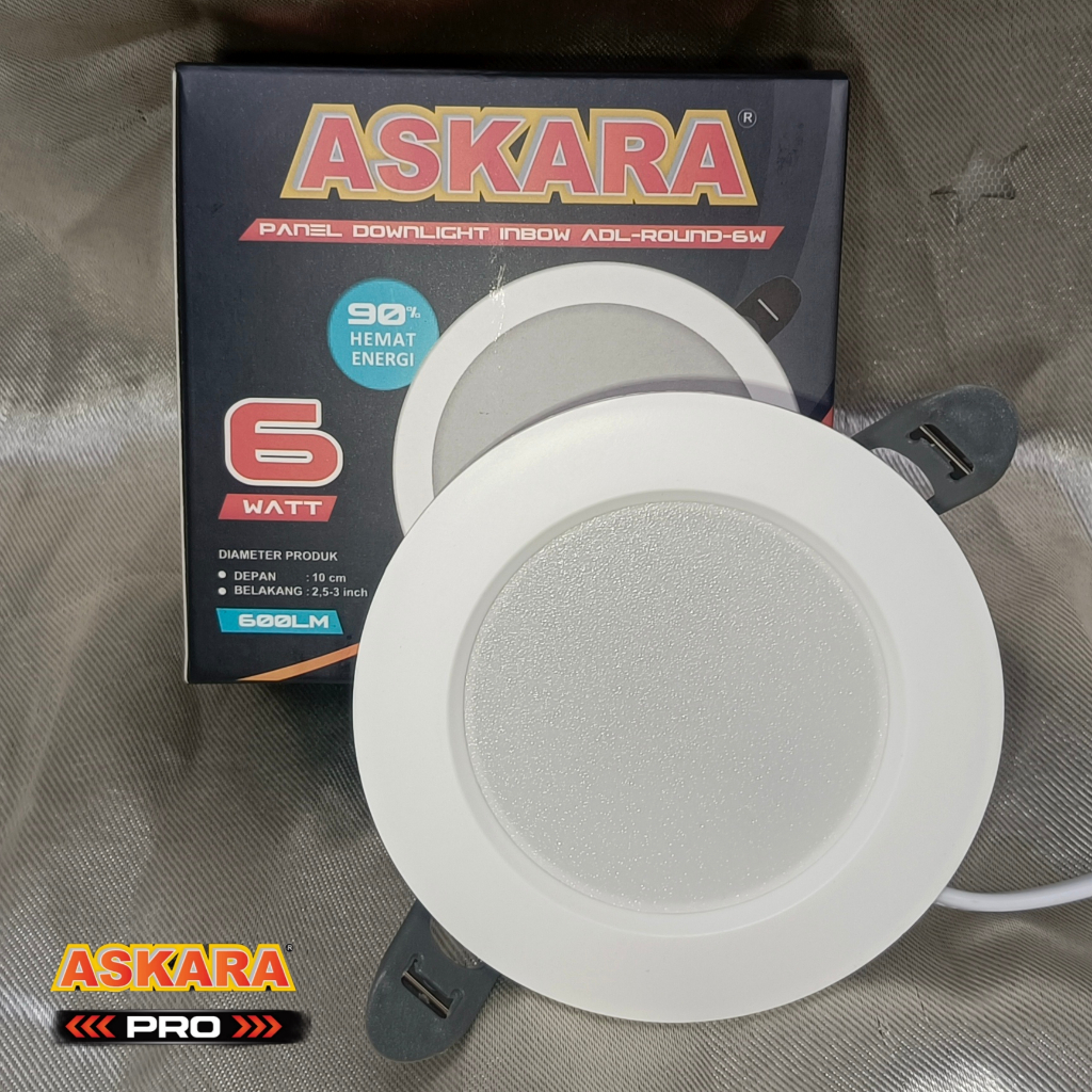 Jual Lampu Downlight Panel Round Inbow LED Askara 6w 6500K Putih ...