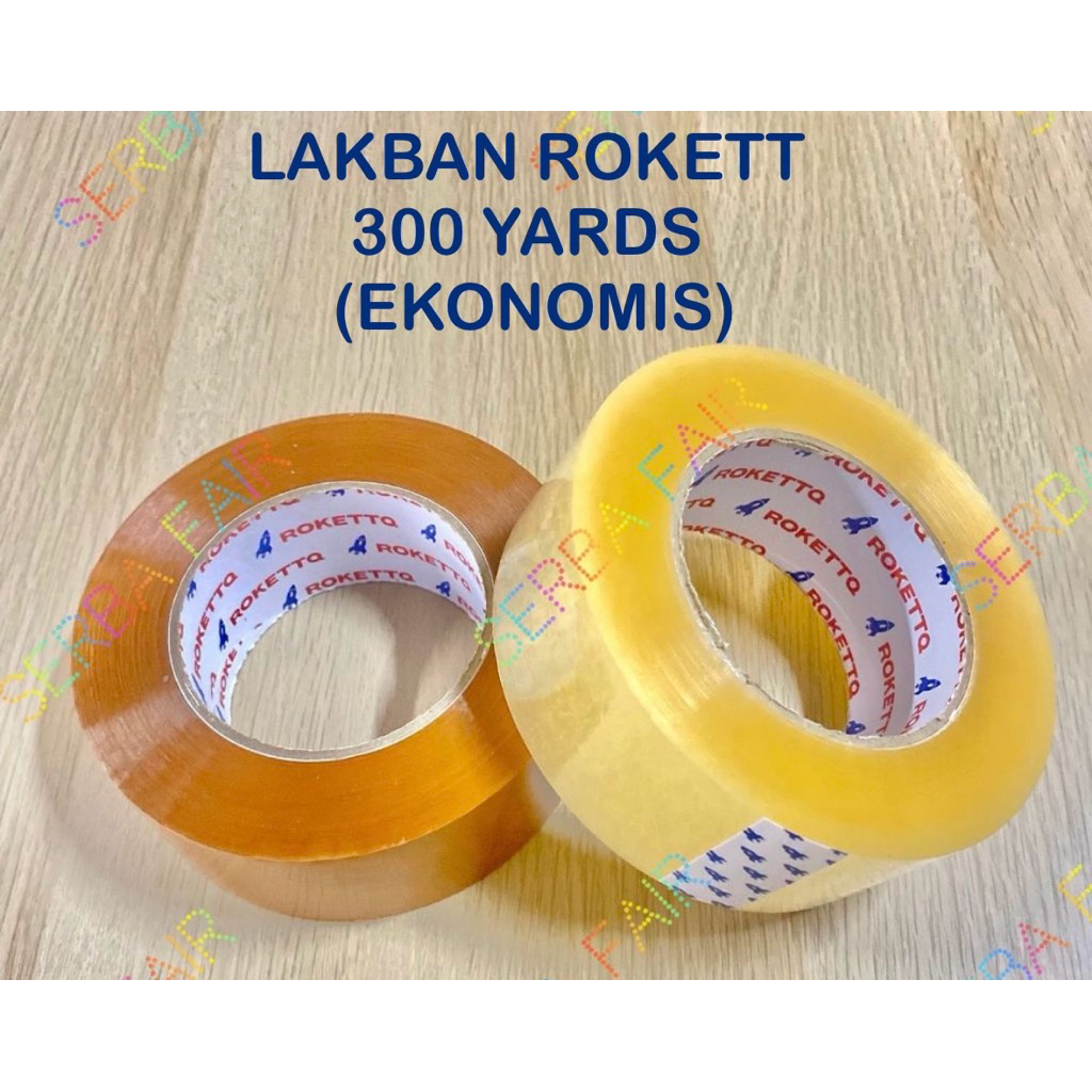 Jual Lakban Bening / Coklat ROKETT 2 Inch (45mm) x 300 Yards Ecos BC ...