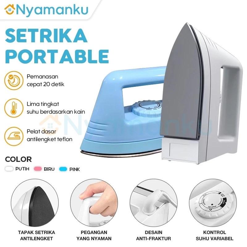 Ready Stock Philips Mini Iron 500W Anti-Lengket