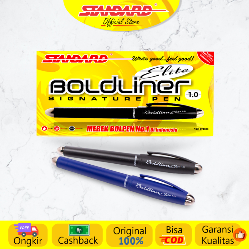 Standard - Pulpen Boldliner Elite 1.0  ( Alat Tulis / Pen / Ballpoint / Pena ) (6)