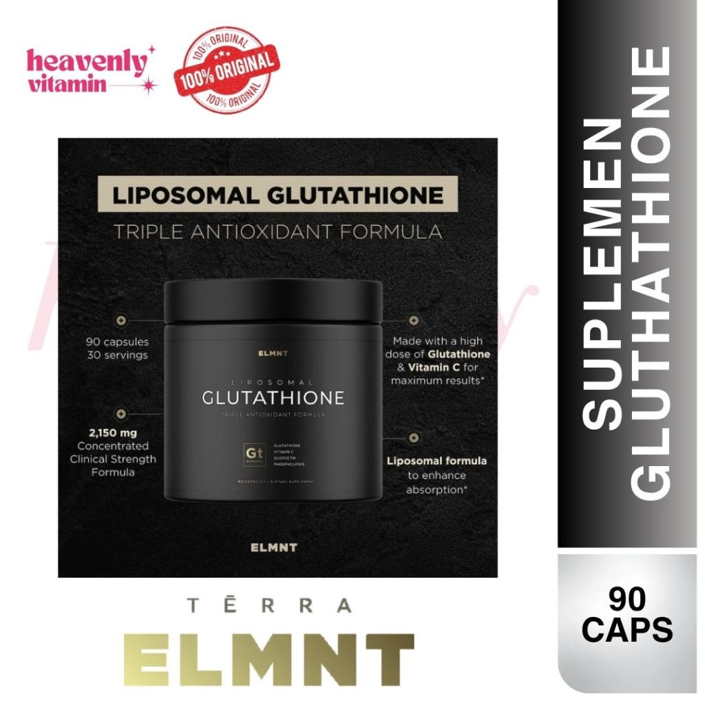 Jual TERRA ELMNT Liposomal Glutathione Triple Antioxidant 2150mg - 90 Caps  | Shopee Indonesia
