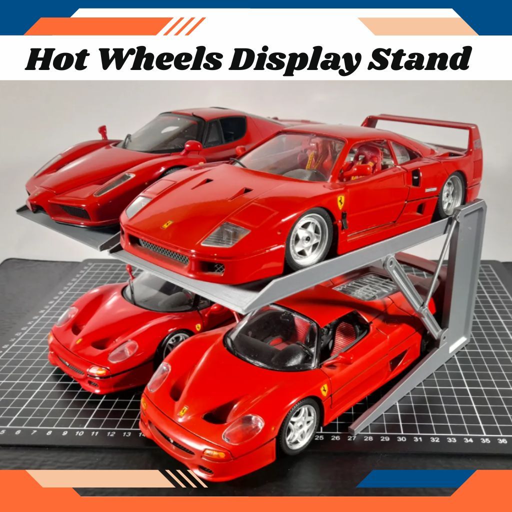 Jual car lift rak display stand display hotwheels hot wheels tomica ...