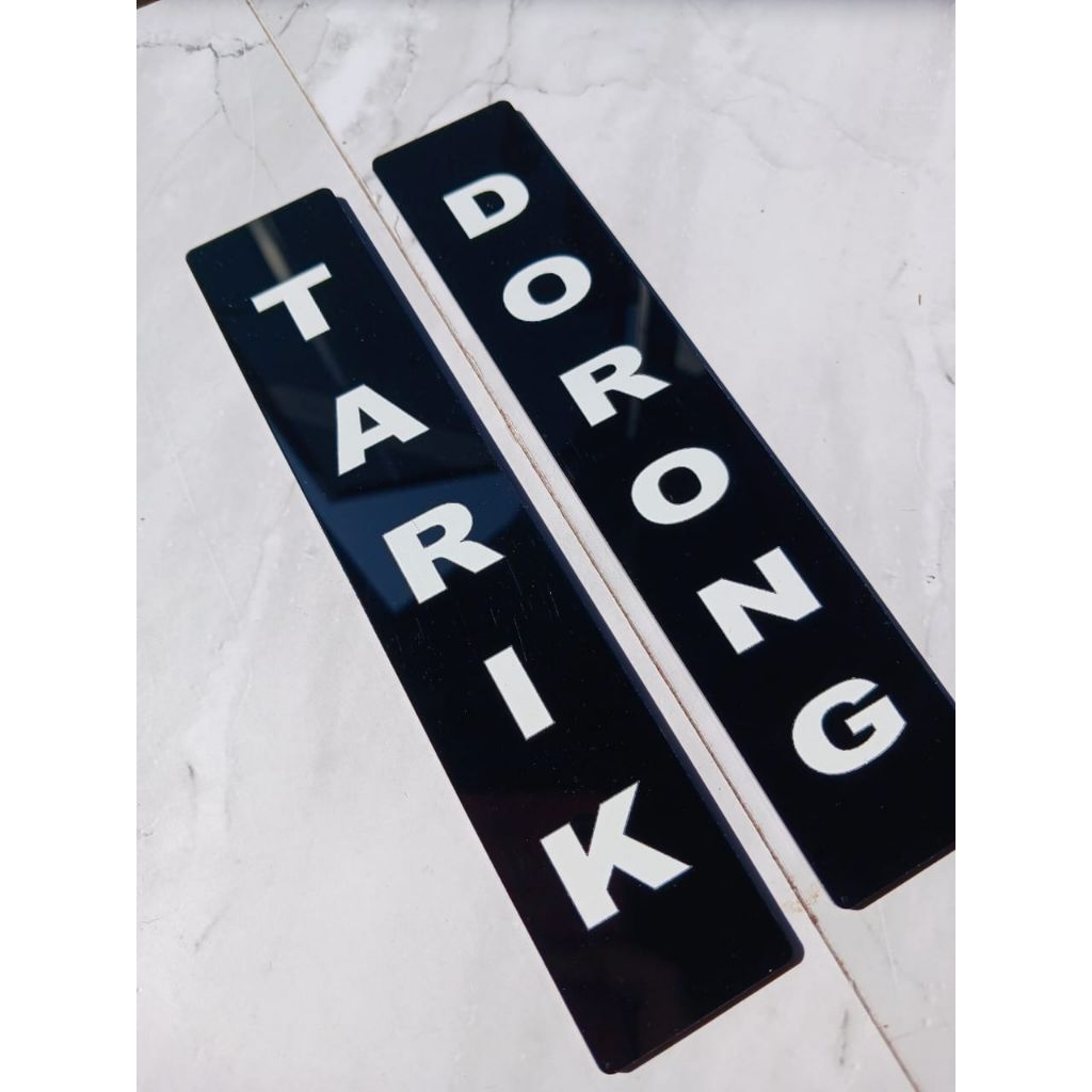 Jual sign tarik dorong akrilik | tanda tarik dorong pintu | Shopee ...