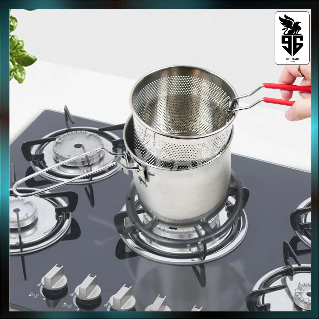 (OHY) Deep Fryer Stainless Steel 4 In 1 Anti Lengket