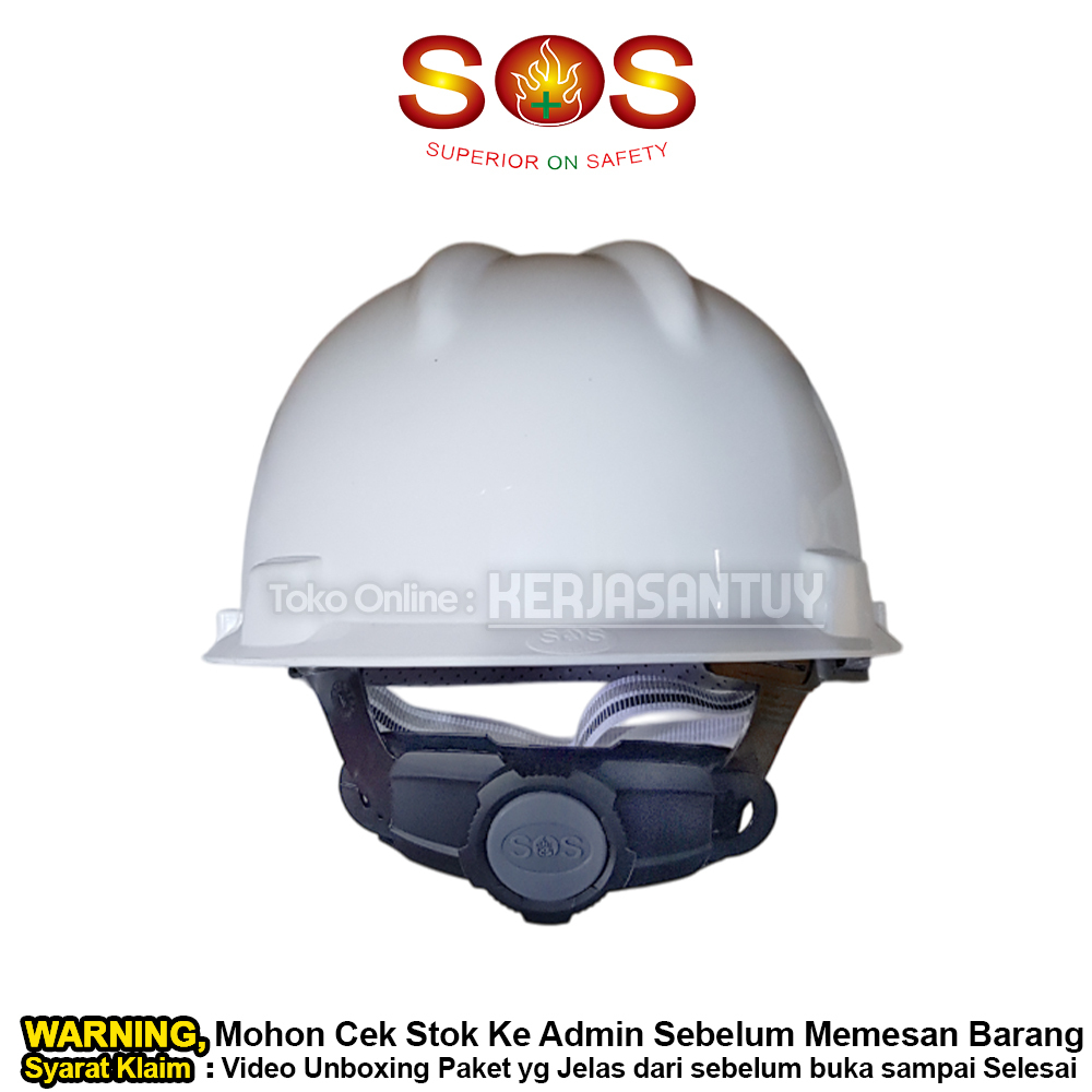 Jual Helm Safety SOS warna Putih Kuning Biru Merah Hijau Orange / Helm ...