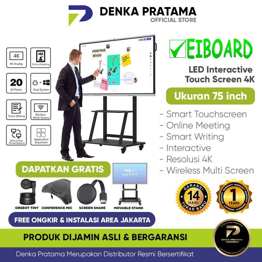 Jual EIBOARD Smartboard LED Interactive Touch Screen Panel 75