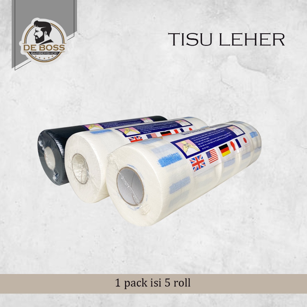 Tisu Tissue Leher Barbershop Neck Paper Roll isi 5 Pcs