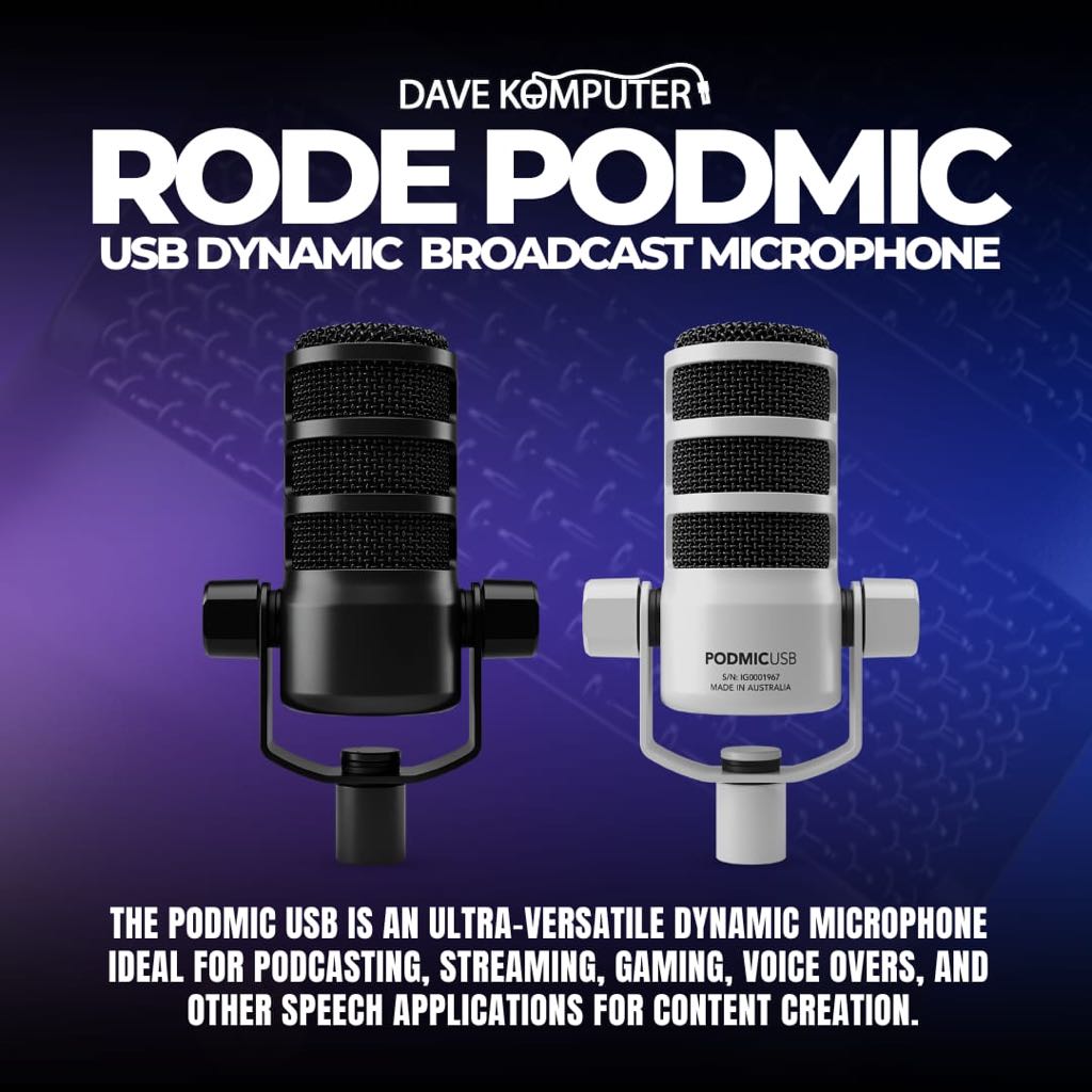 Jual Rode PodMic USB Dynamic Broadcast Microphone | Shopee Indonesia