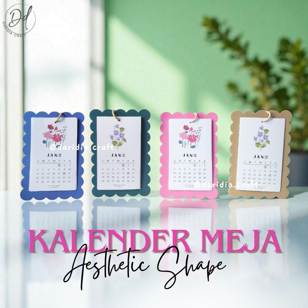 Jual 2026 Kalender Meja Aesthetic Shape | Shopee Indonesia