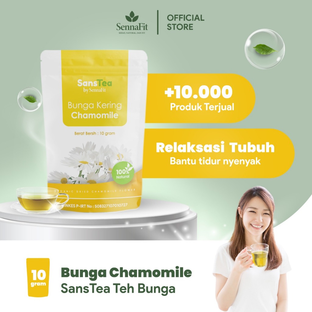 Jual Teh Bunga Chamomile Herbal Relaksasi Antioksidan Teh Chamomile ...