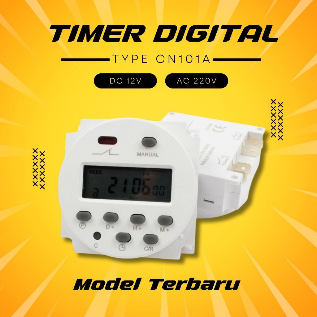 Jual Timer Switch Digital Time Delay Relay 220V atau 12V CN101A Untuk ...