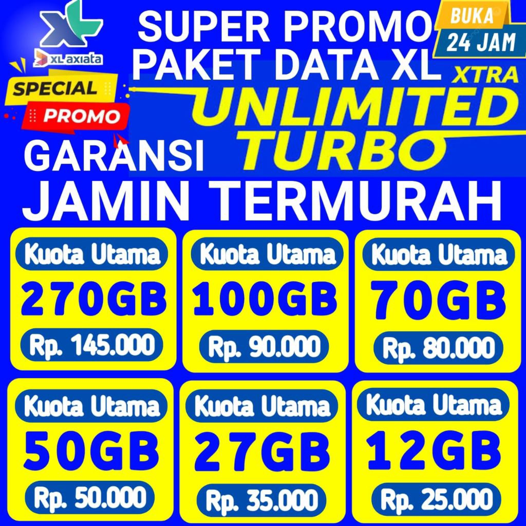 Jual HOTPROMO!!! KUOTA XL 270GB FULL INTERNET XL - PAKET DATA XL COMBO ...