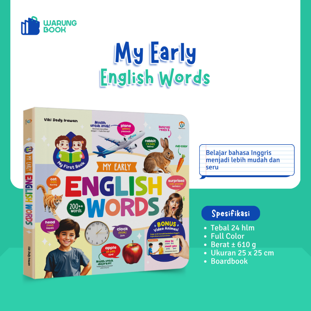 Jual buku My Early English Words Bahasa Inggris bayi 0 6 12 bulan 100