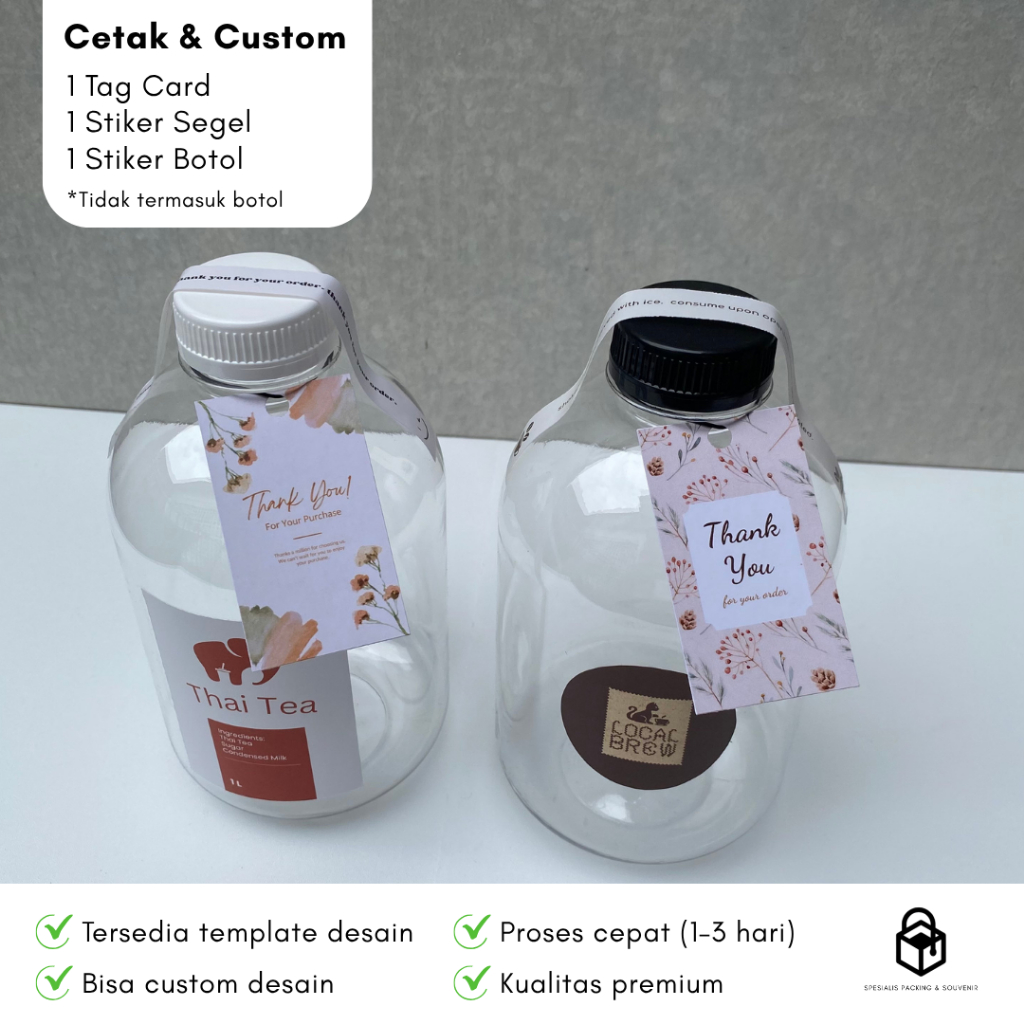 Jual Paket Stiker Tag Card Segel Kemasan Botol | Bundle Cetak Label ...