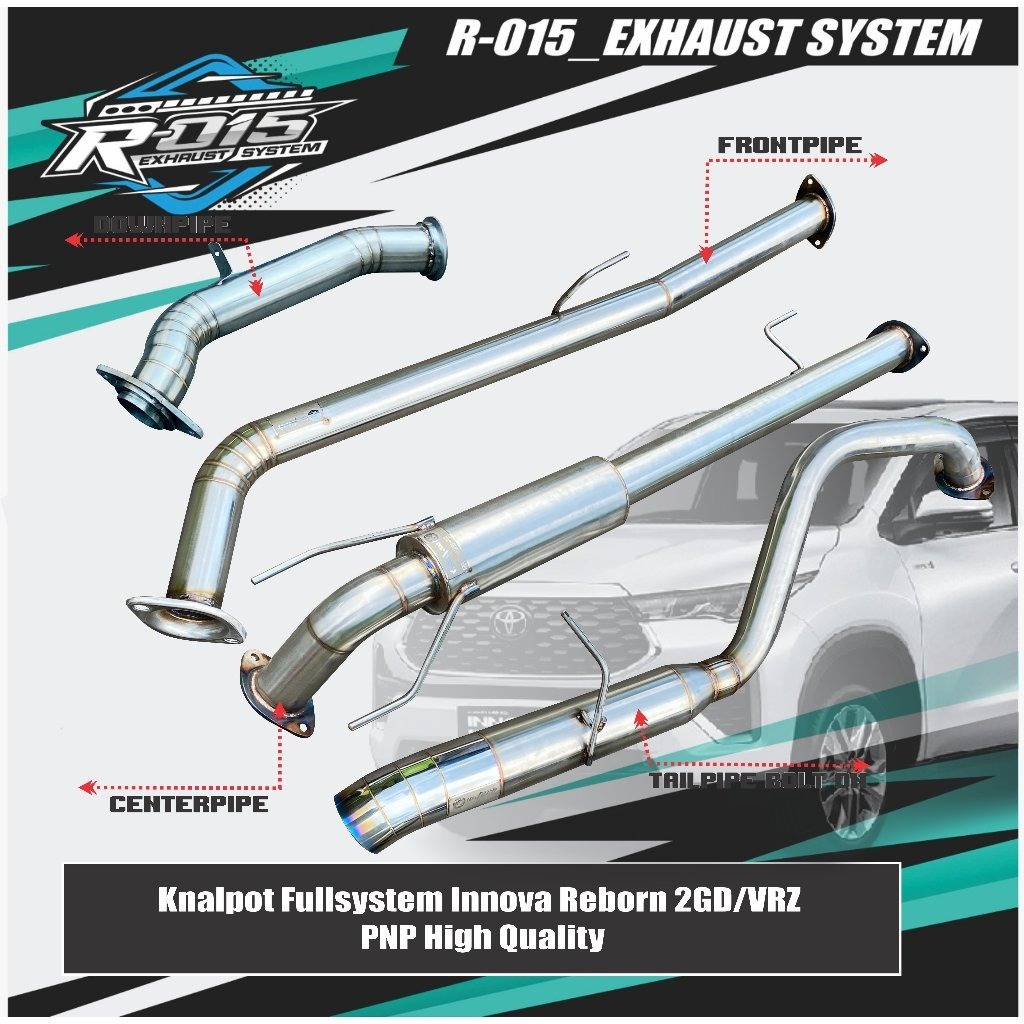 Jual Knalpot Racing Tailpipe Blue Full System Hilux Revo 2GD - Innova ...