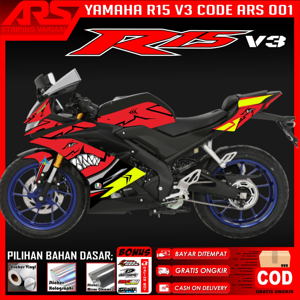 Jual Cutting Sticker / Striping R15 V3 / Striping R15 V3 / Stiker ...