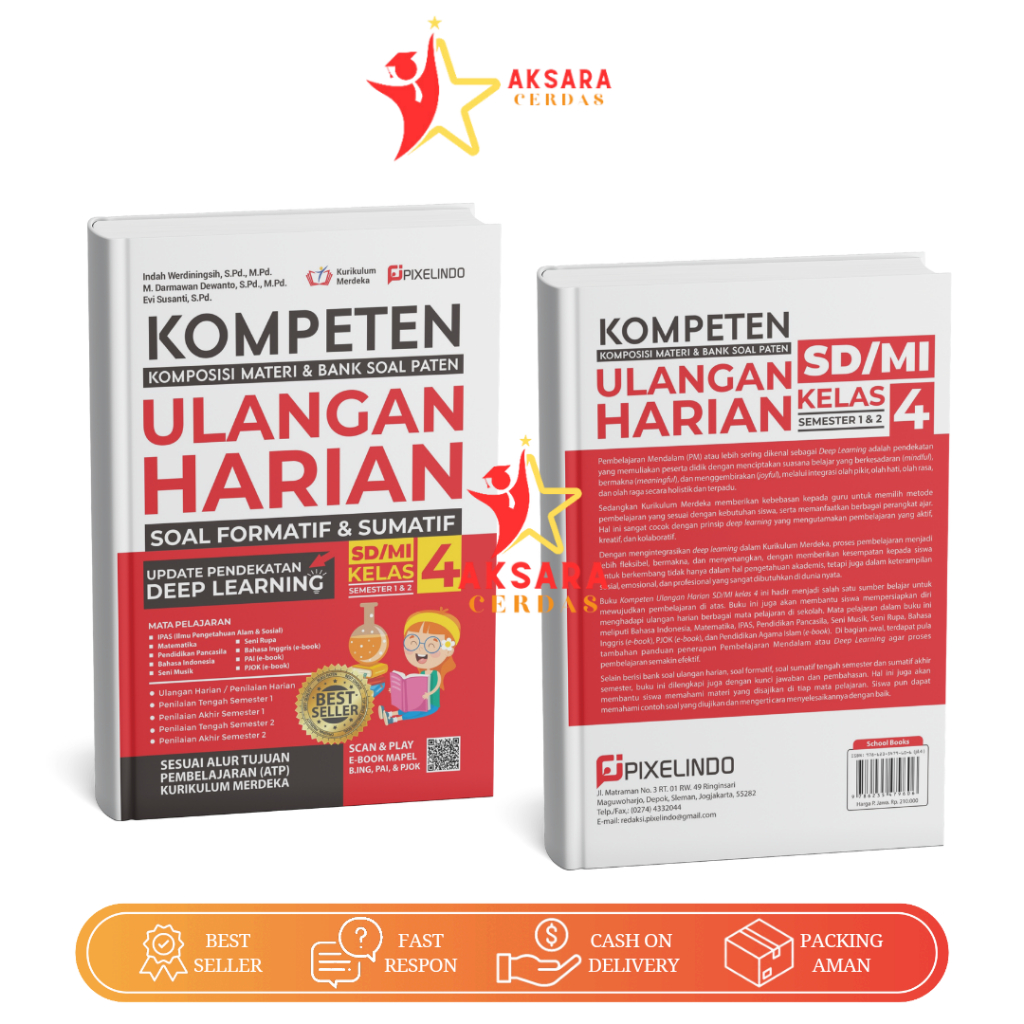 Jual Buku Kompeten Ulangan Harian Kurikulum Merdeka Kelas 4 SD MI Deep ...