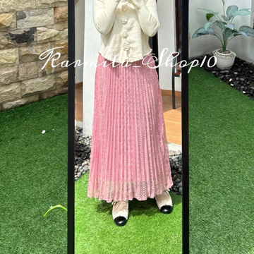 Rok (BRUKAT) Plisket Wanita Pleated Skirt Rok Brukat Rok Pesta Rok Borkat Premium