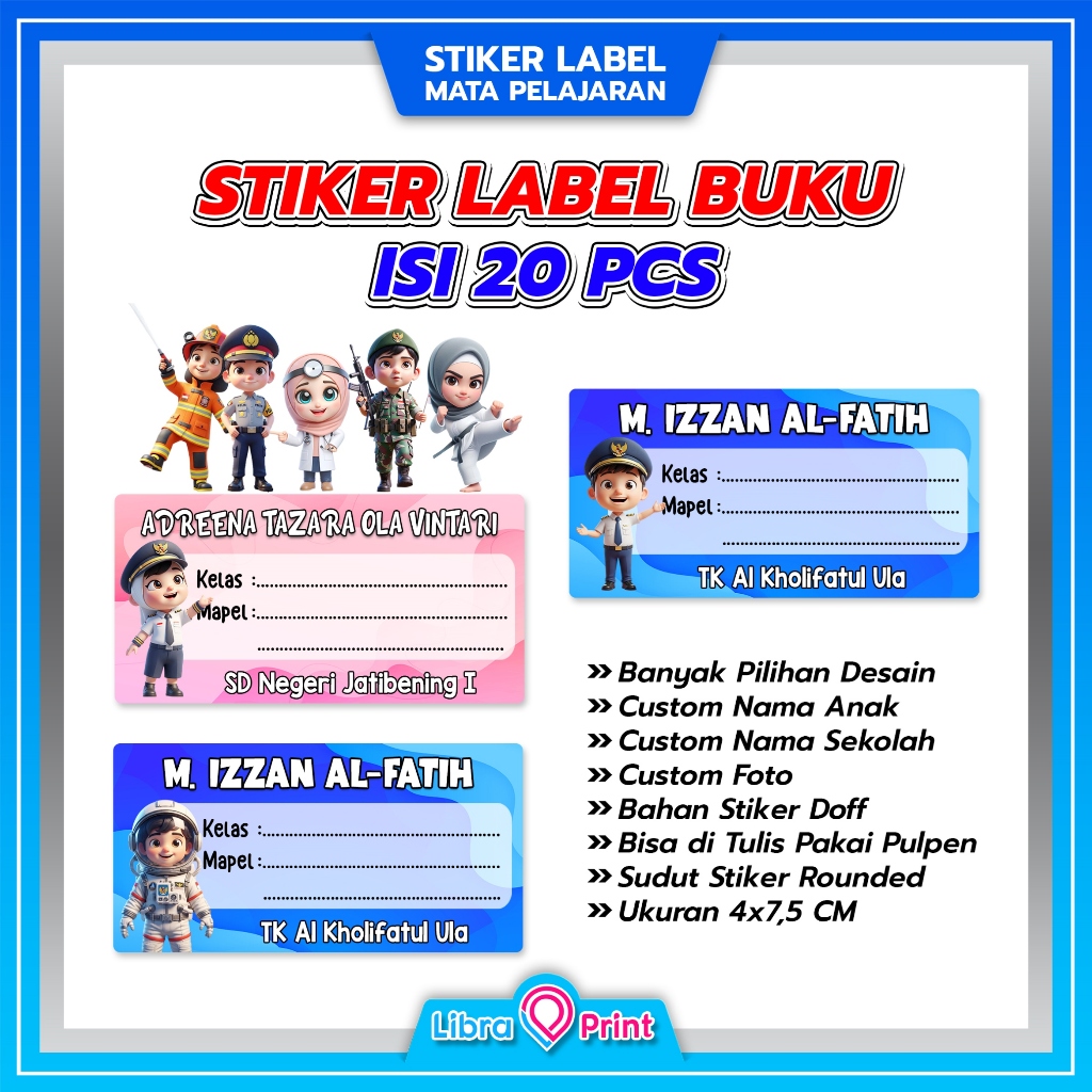Jual [ISI 20 PCS] MPP - STIKER LABEL MATA PELAJARAN BUKU SEKOLAH CUSTOM ...