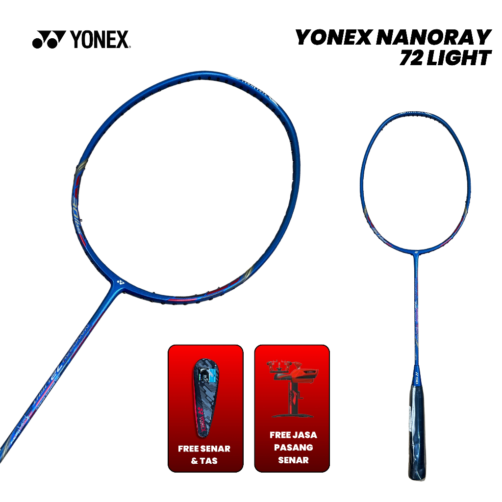 Jual Raket Badminton Yonex Nanoray 72 Light | Free Senar + Tas | Free ...