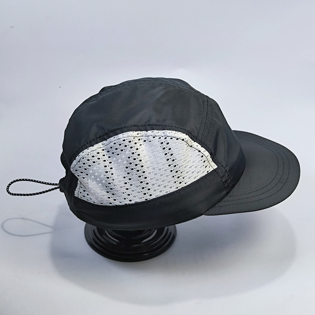 Jual Topi Training Topi Running Cap Pola 5 Pannel Warna Hitam Jaring ...