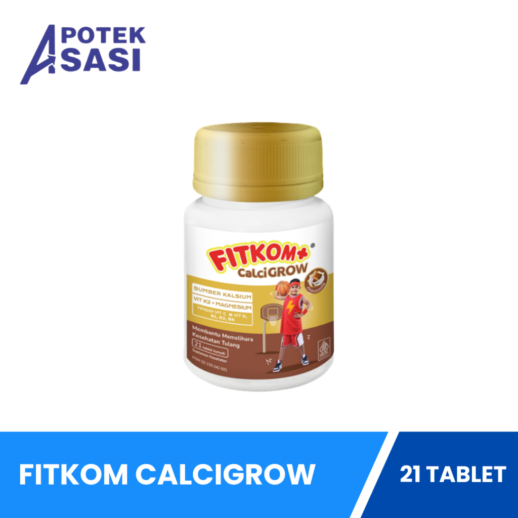 Jual Fitkom Calcigrow @ 21 Tablet - Memelihara Kesehatan Tulang Anak ...