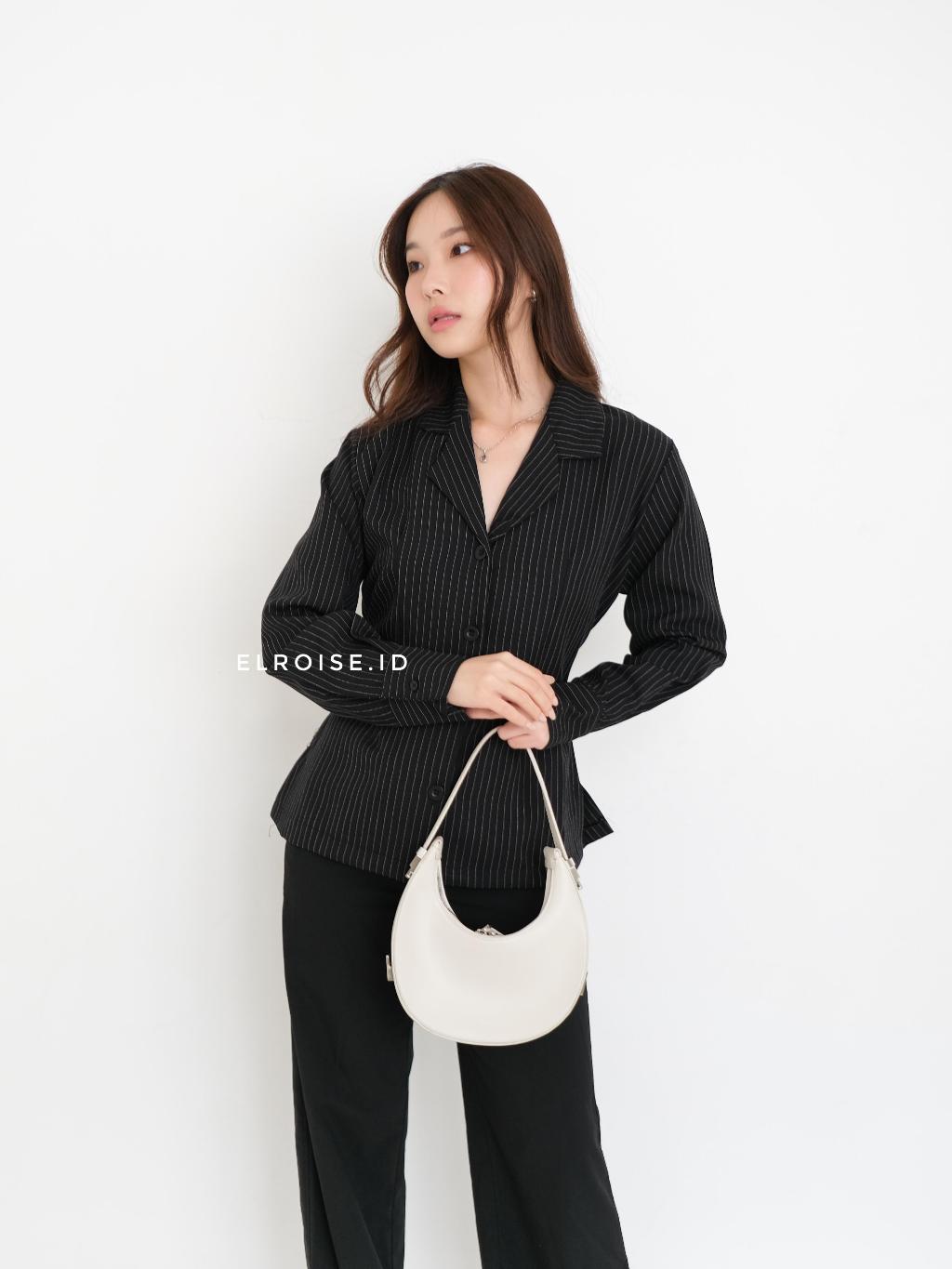 Jual Kei Atasan Shirt Blazer Premium Semi Wool / Atasan Lengan Panjang ...