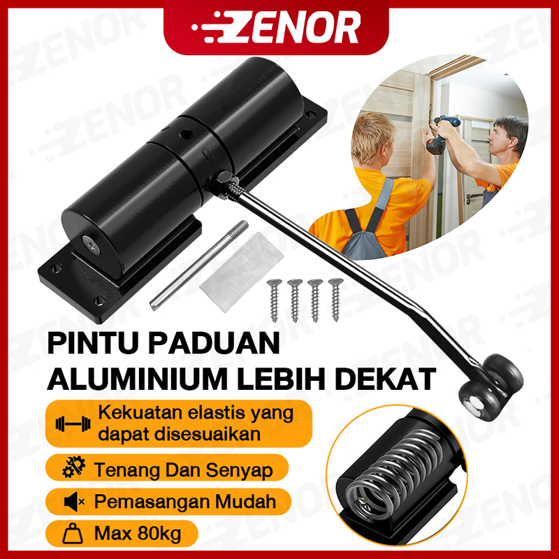 ZENOR Alat Penutup Pintu Otomatis Door Closer Pintu Household Engsel Pintu Otomatis Spring Door Closer